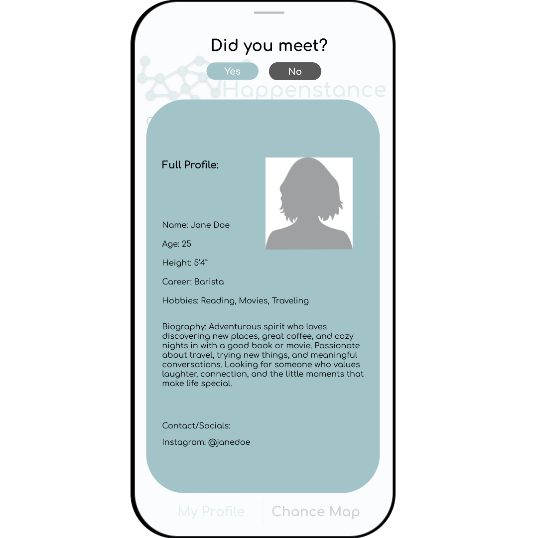 Happenstance App Mockup
